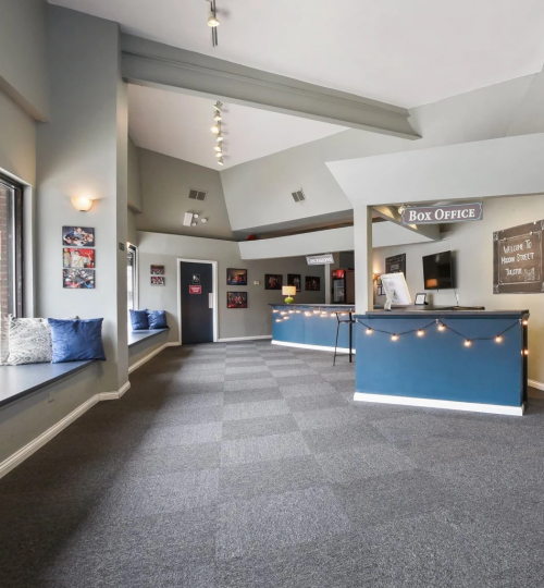 Front Lobby: Box Office, Concessions, and Restrooms